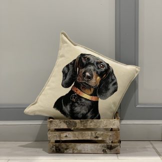 CUSCINO ARREDO BASSOTTO NERO