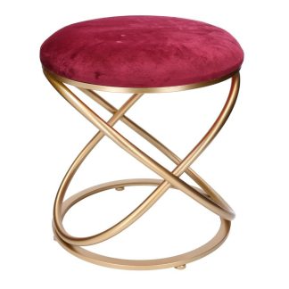 SGABELLO VELLUTO BORDEAUX