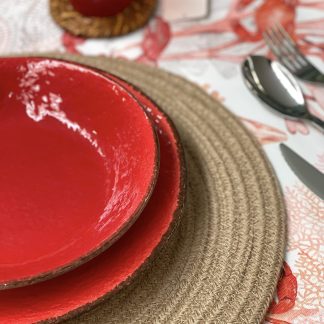 ARCUCCI PRETA FONDO ROSSO