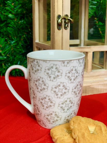 MUG PORCELLANA BIANCA E GRIGIA