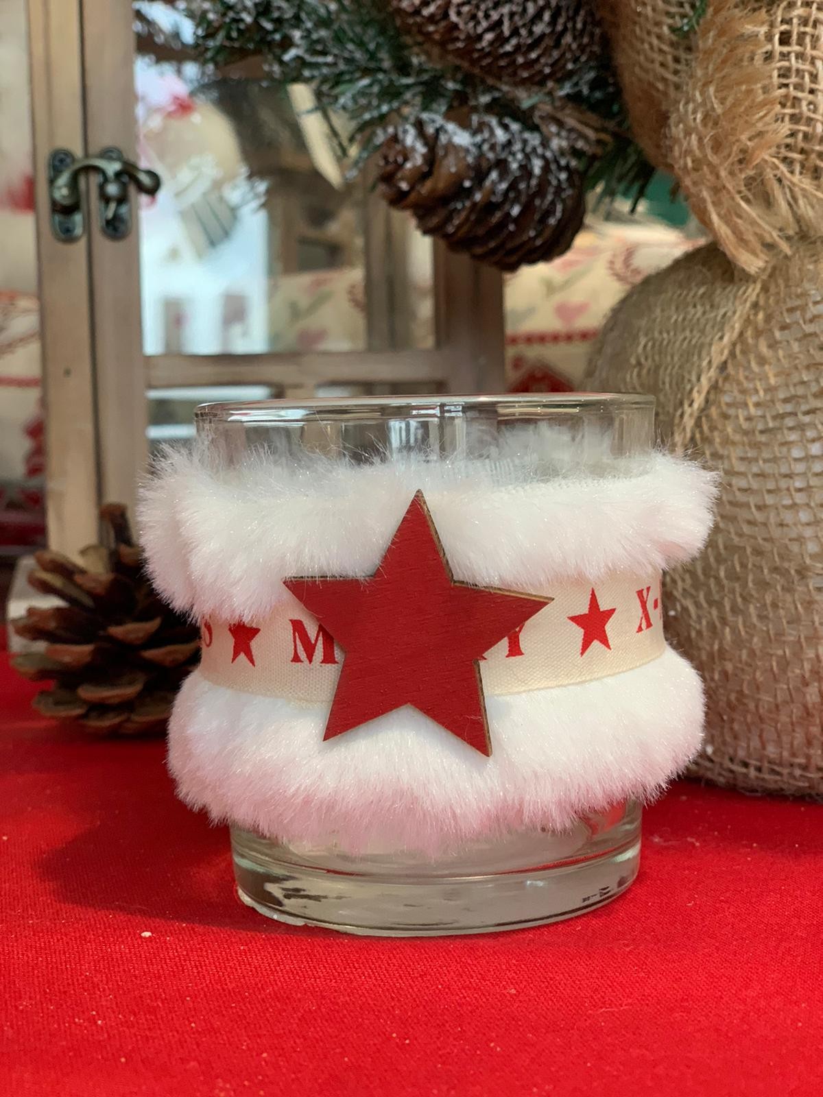 PORTACANDELA CON PELO