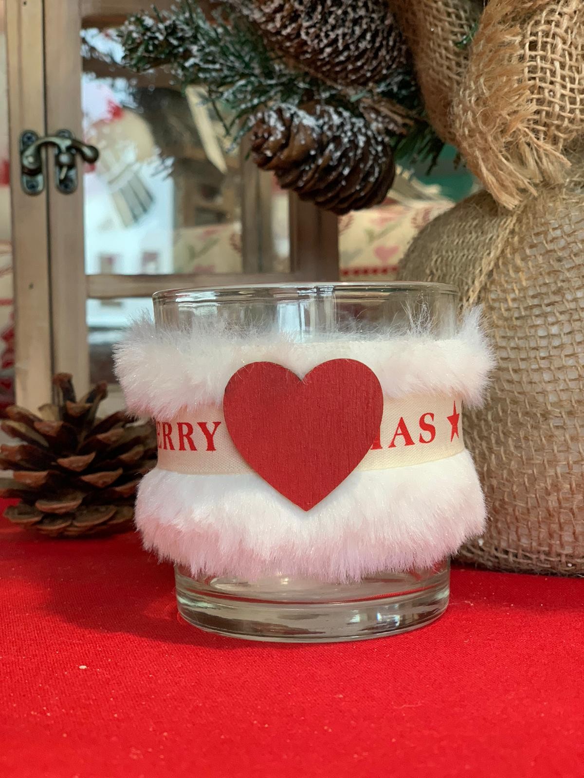 PORTACANDELA CON PELO