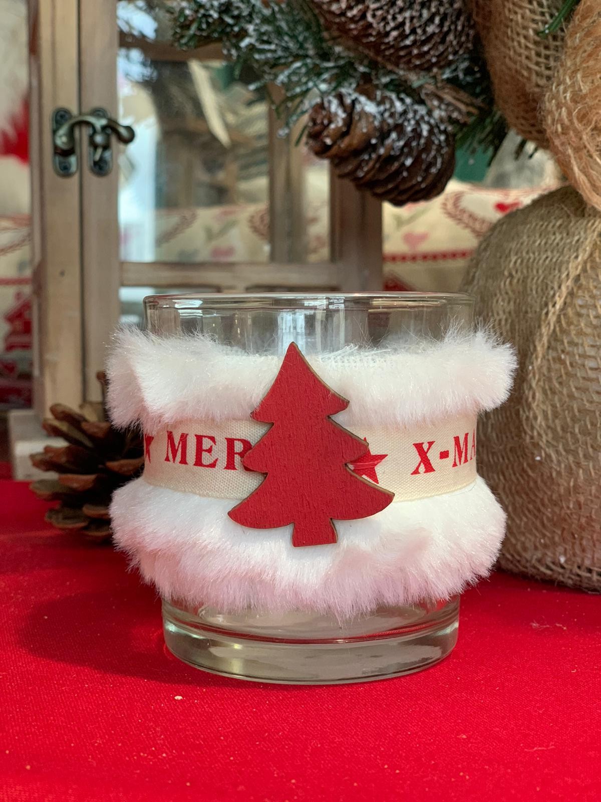 PORTACANDELA CON PELO