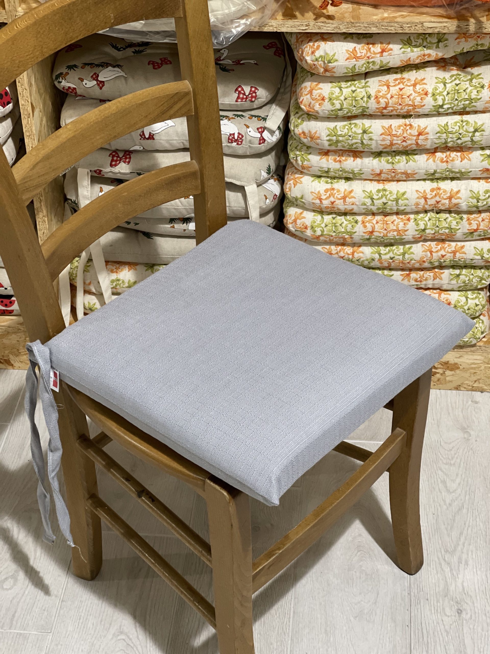 CUSCINO SEDIA SFODERABILE GRIGIO