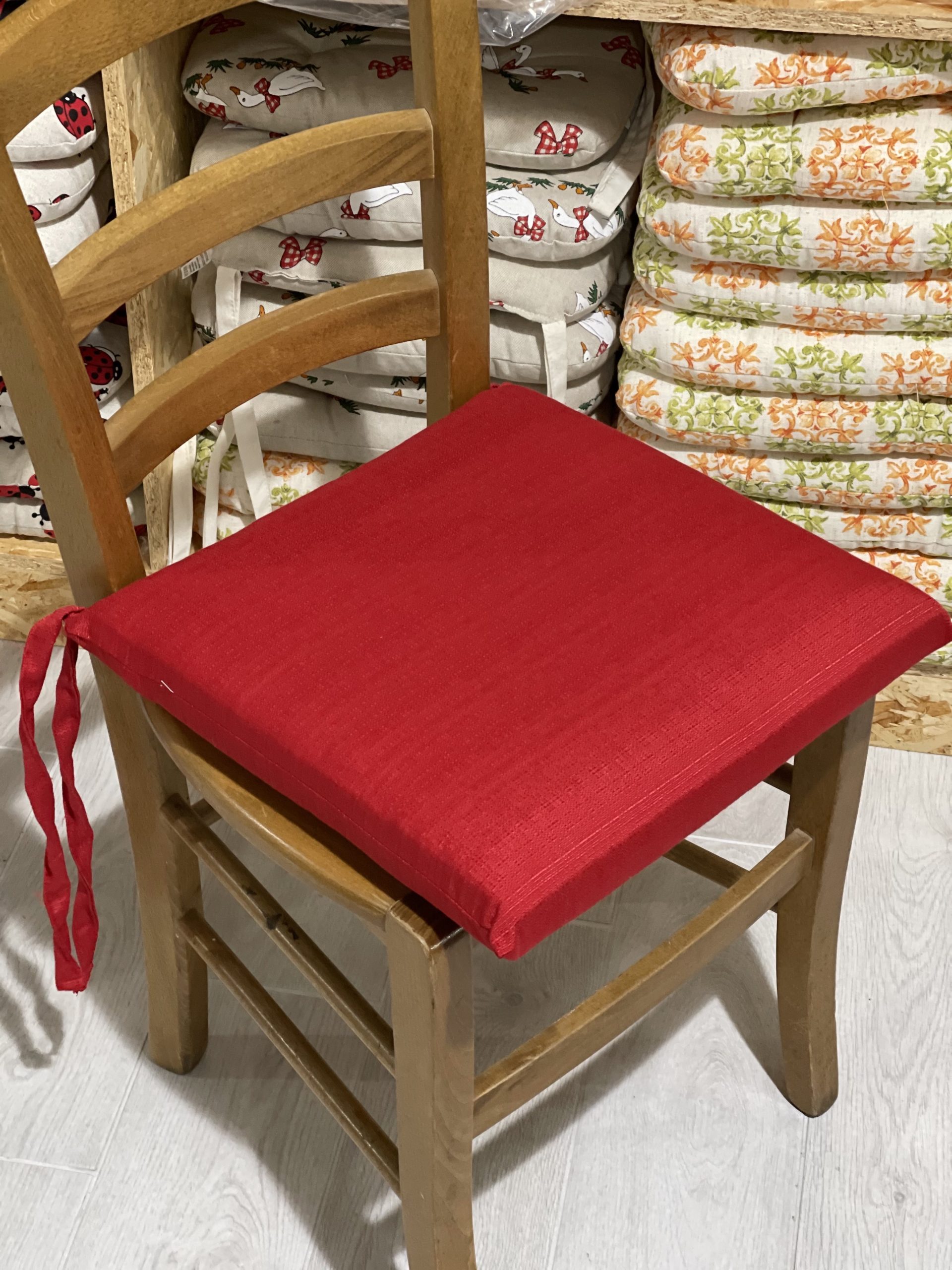 CUSCINO SEDIA SFODERABILE ROSSO
