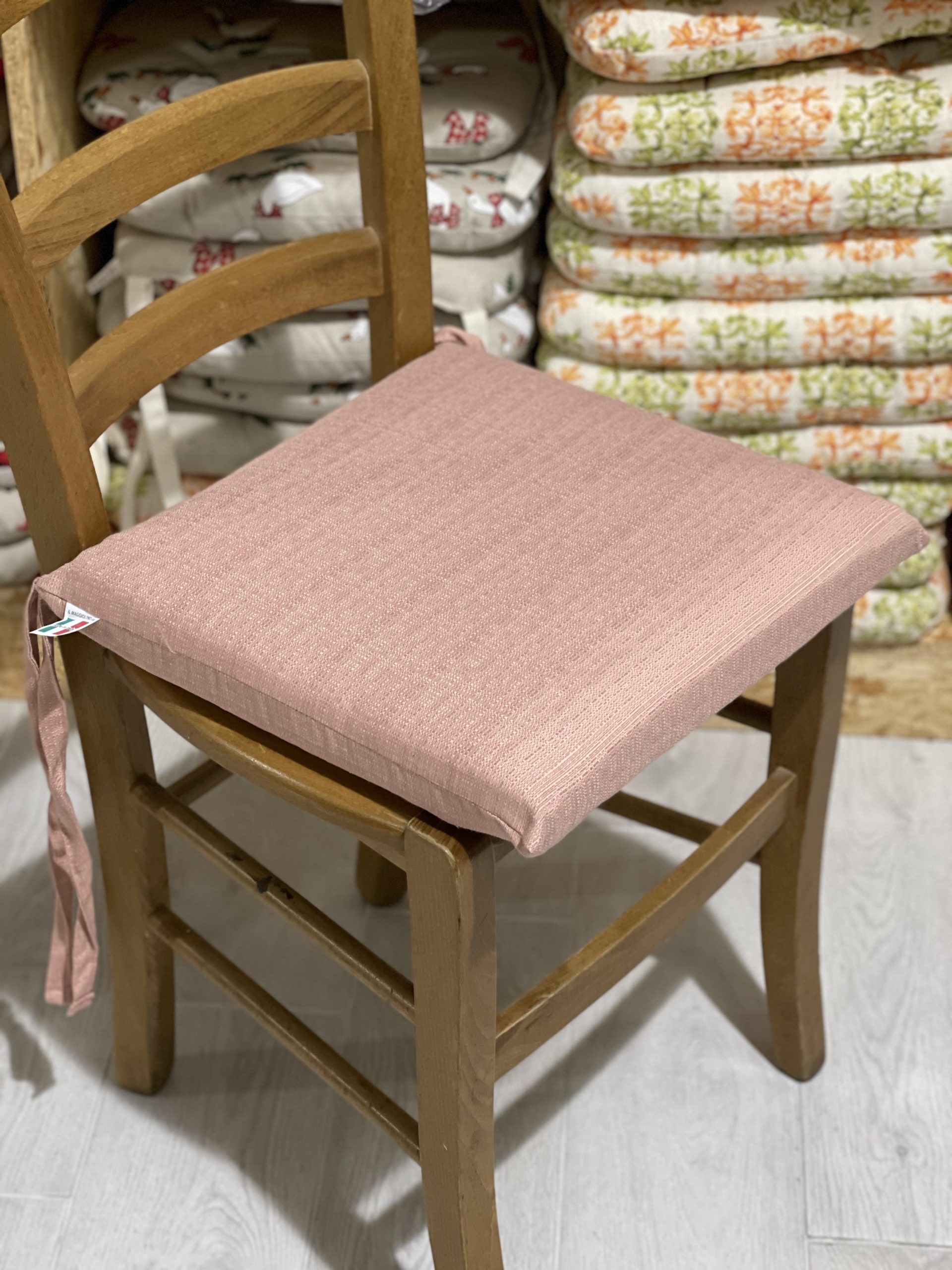 CUSCINO SEDIA SFODERABILE ROSA ANTICO