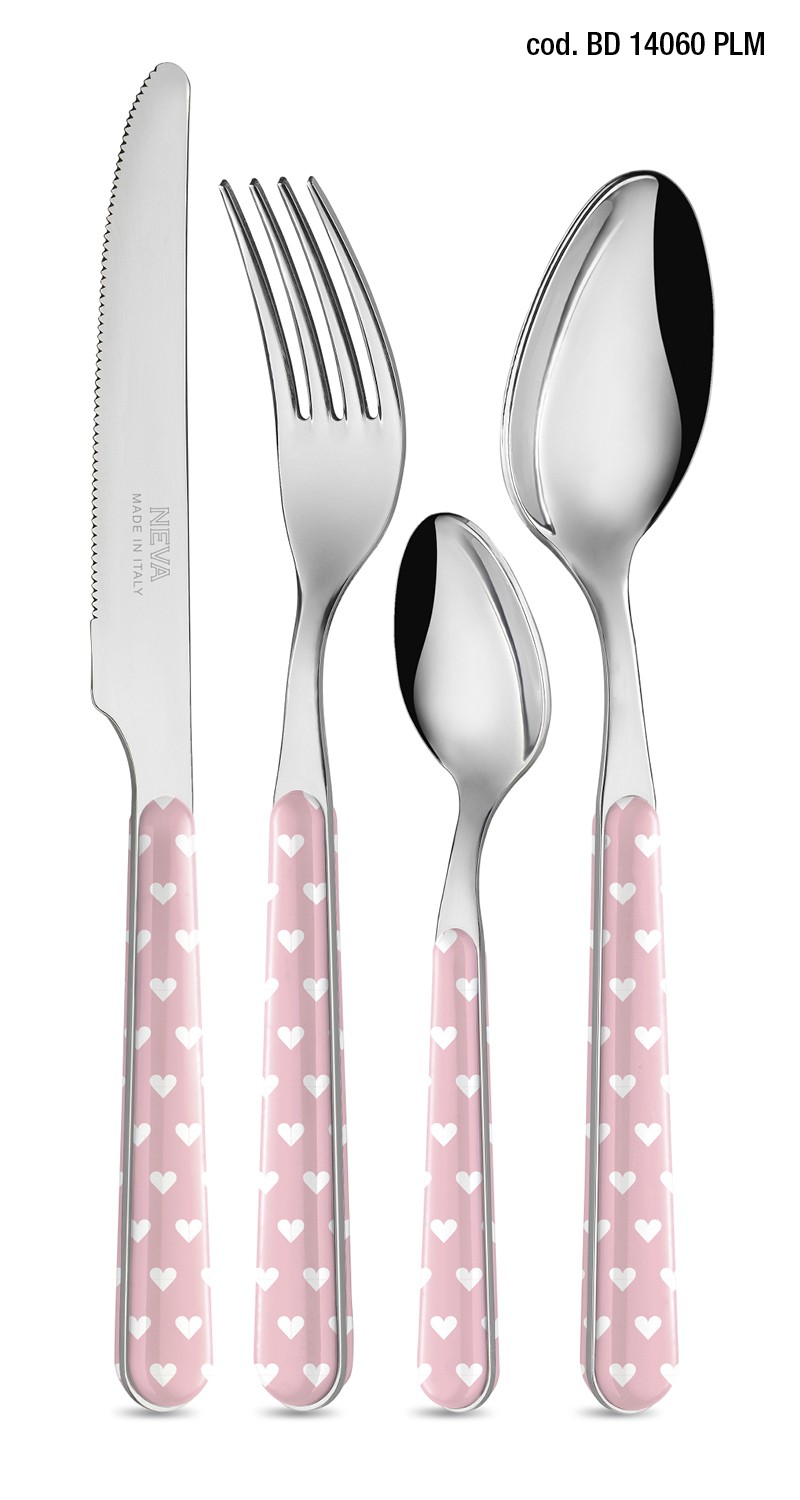 NEVA POSATE CUORE ROSA
