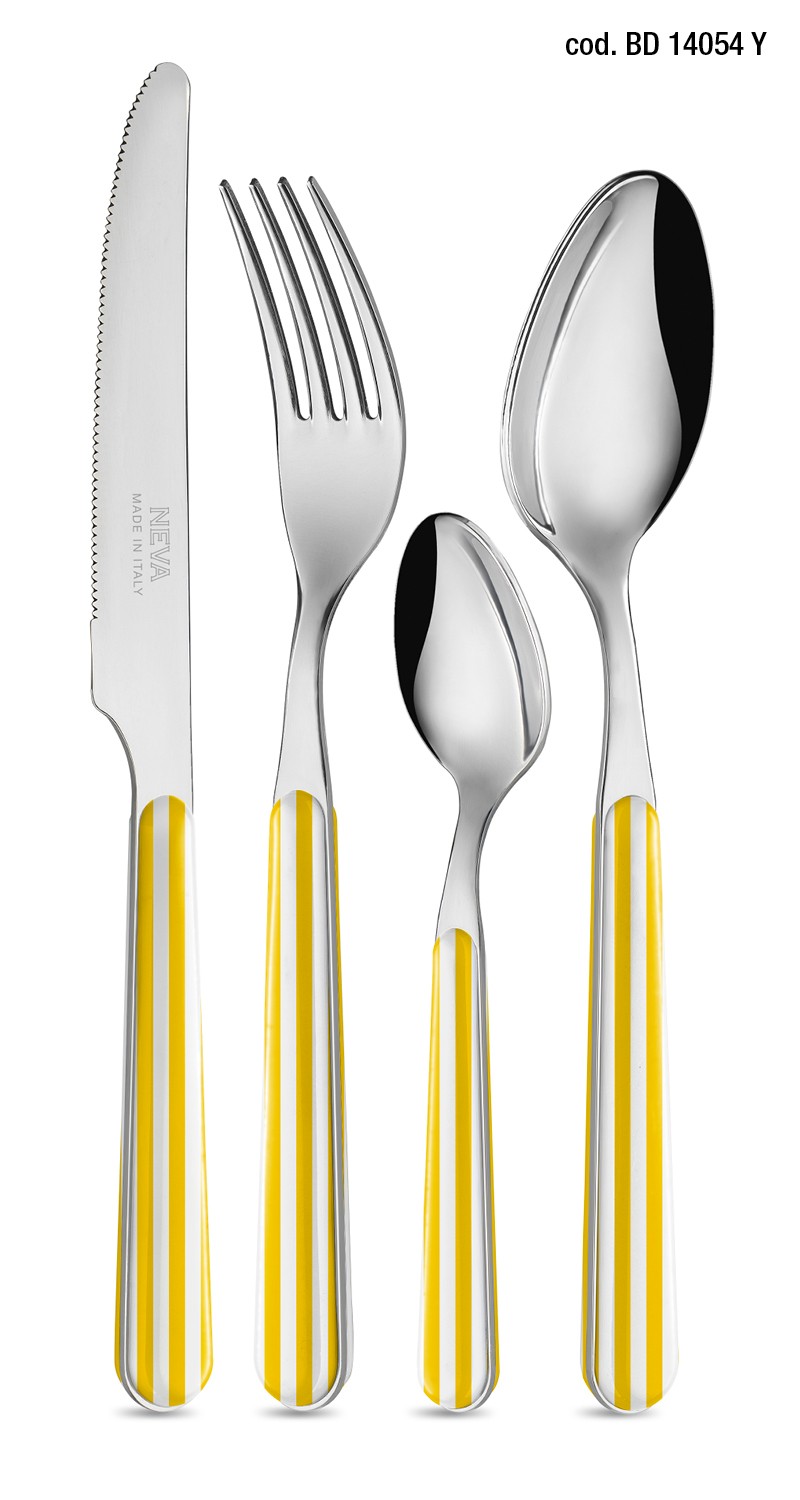 POSATE RIGHE GIALLO