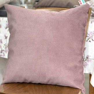 CUSCINO ARREDO VELLUTO ROSA
