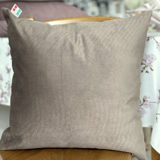 CUSCINO ARREDO VELLUTO MARRONE