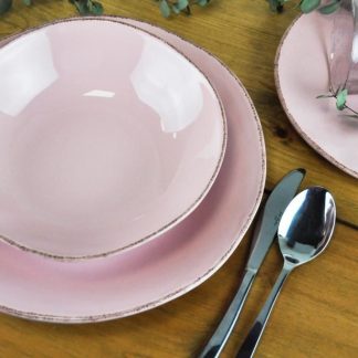 PIATTO MATERIA FONDO ROSA