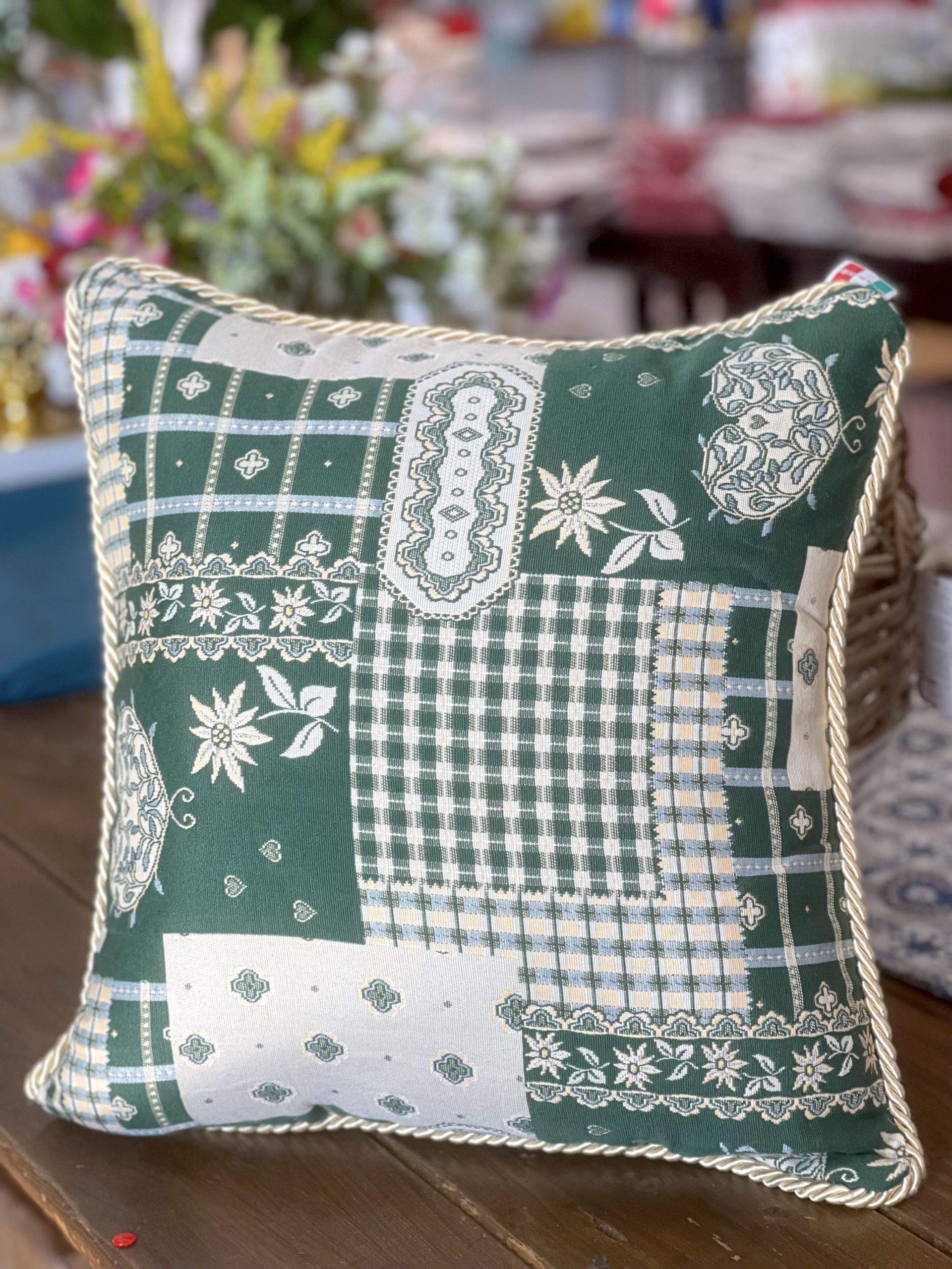 CUSCINO ARREDO CHALET VERDE