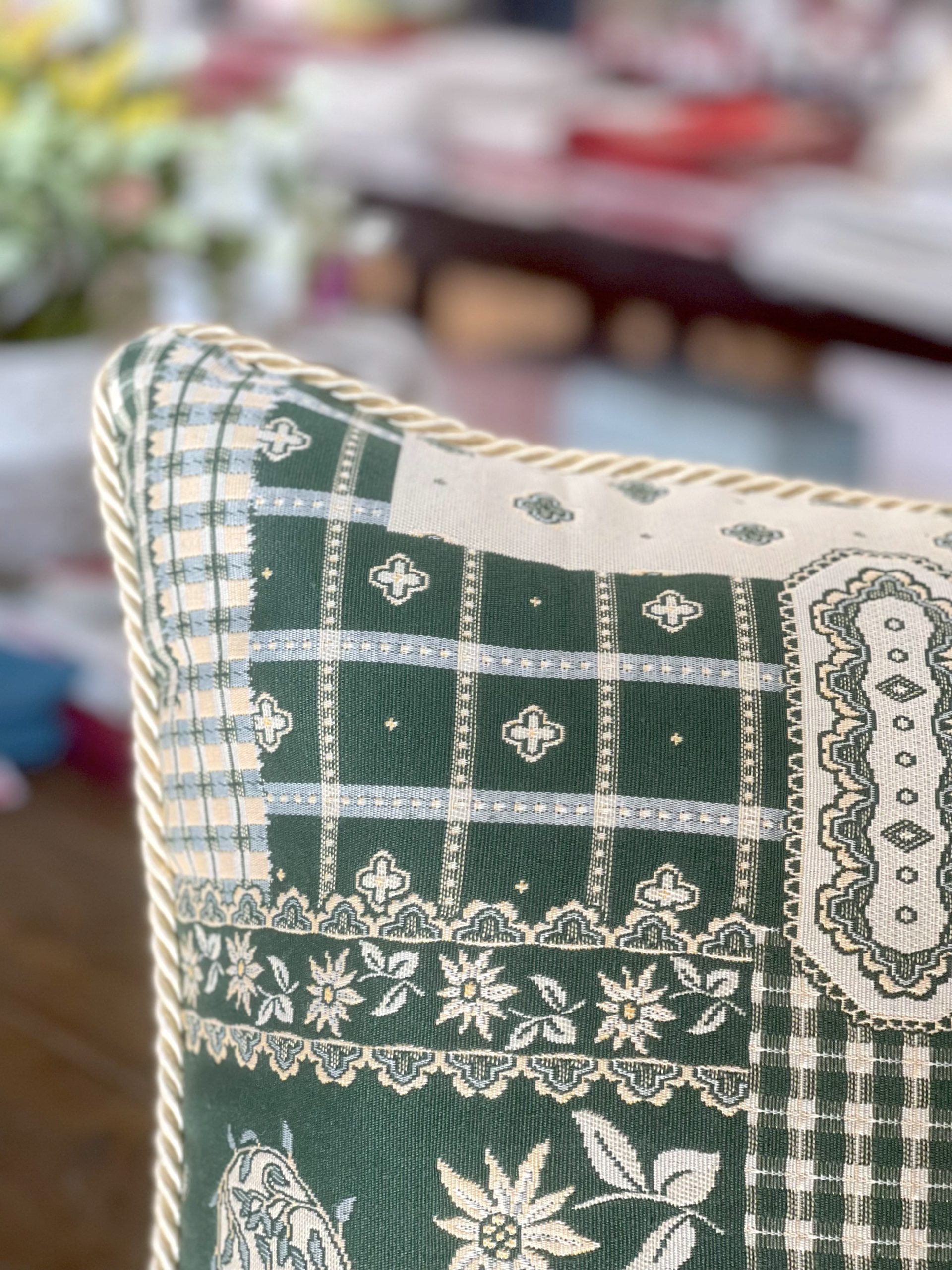 CUSCINO ARREDO CHALET VERDE