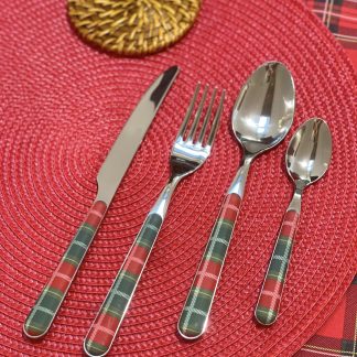 SET 24 POSATE TARTAN