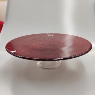 ALZATA VETRO ROSSO GLITTER