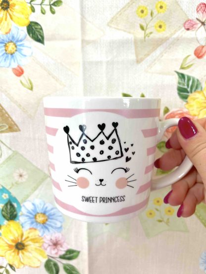 TAZZA GATTO ROSA
