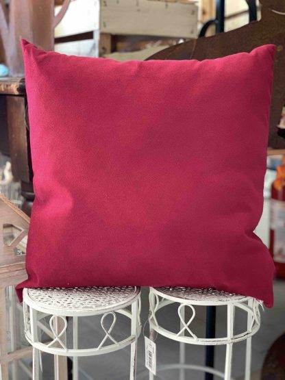 CUSCINO ARREDO VELLUTO BORDEAUX