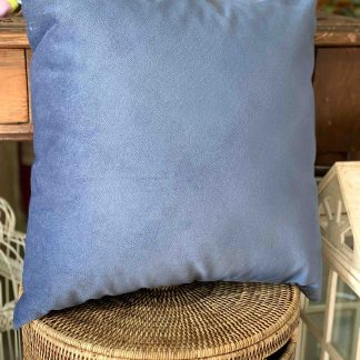 CUSCINO ARREDO VELLUTO BLU