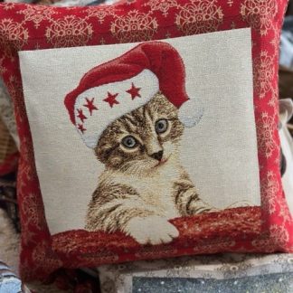 CUSCINO ARREDO GATTO1 NATALE