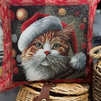 CUSCINO ARREDO GATTO2 NATALE