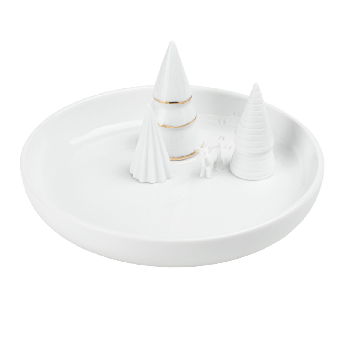 PIATTINO ALBERI PORCELLANA BISCUIT