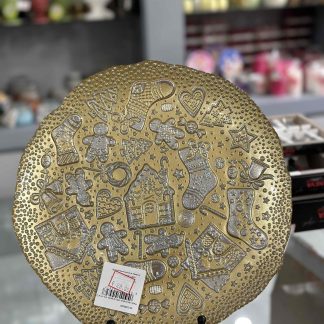 PIATTO DECORATIVO NATALIZIO ORO/ARGENTO