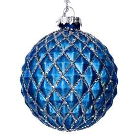 SFERA VETRO BLU ROMBI