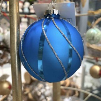 SFERA VETRO BLU/ARGENTO