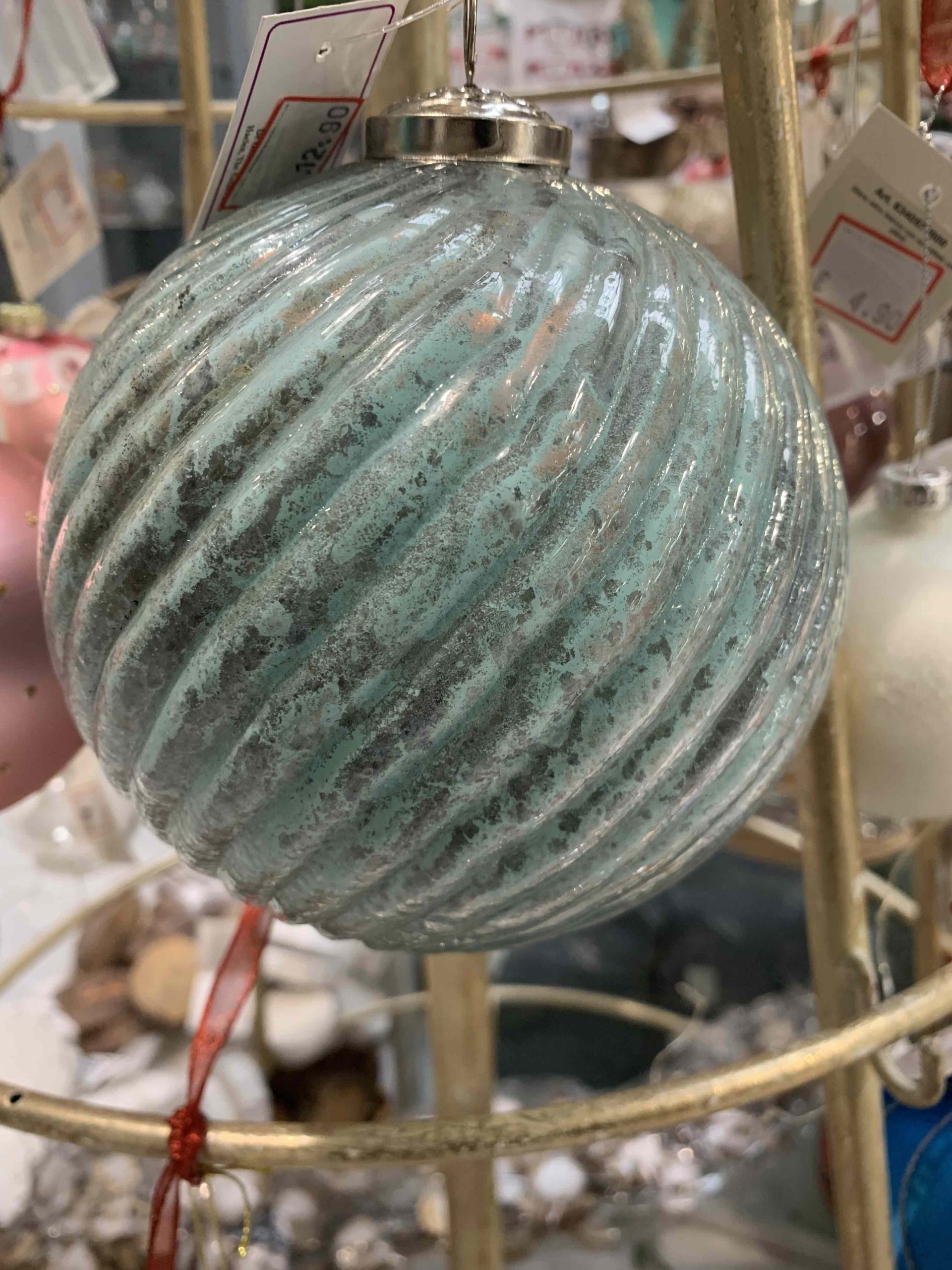 SFERA VETRO AZZURRA 15X15
