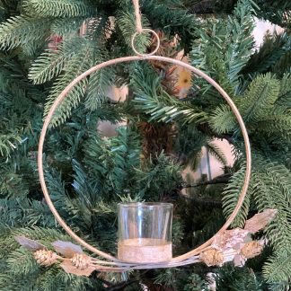 PENDENTE PORTACANDELA ORO