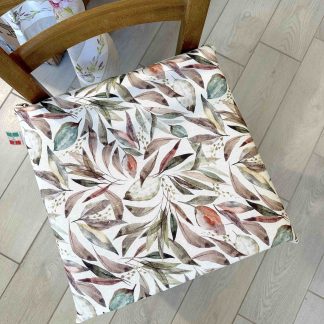 CUSCINO SEDIA SFODERABILE FOGLIE