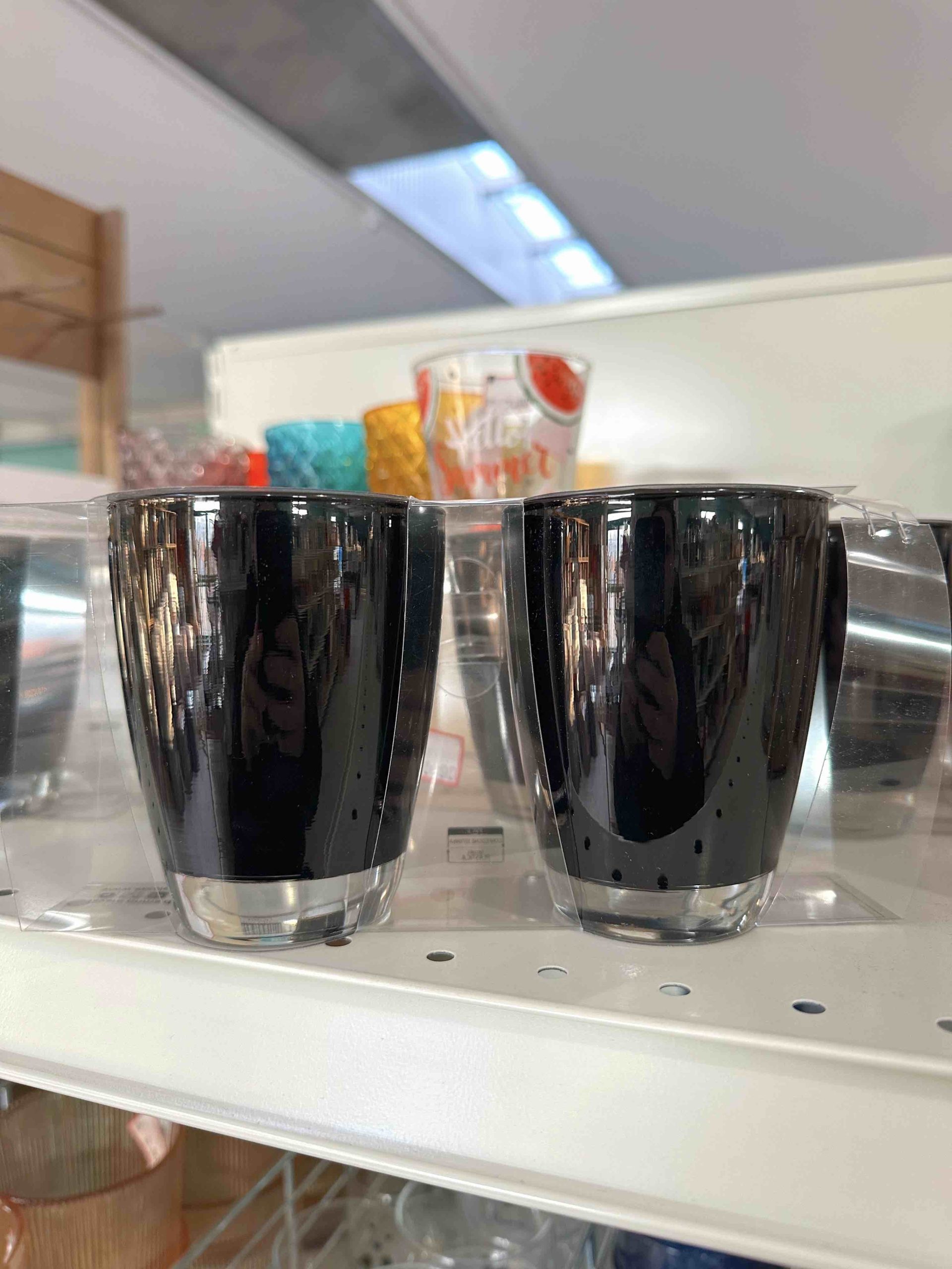 SET 2 BICCHIERE NERO
