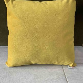 CUSCINO ARREDO VELLUTO GIALLO SENAPE