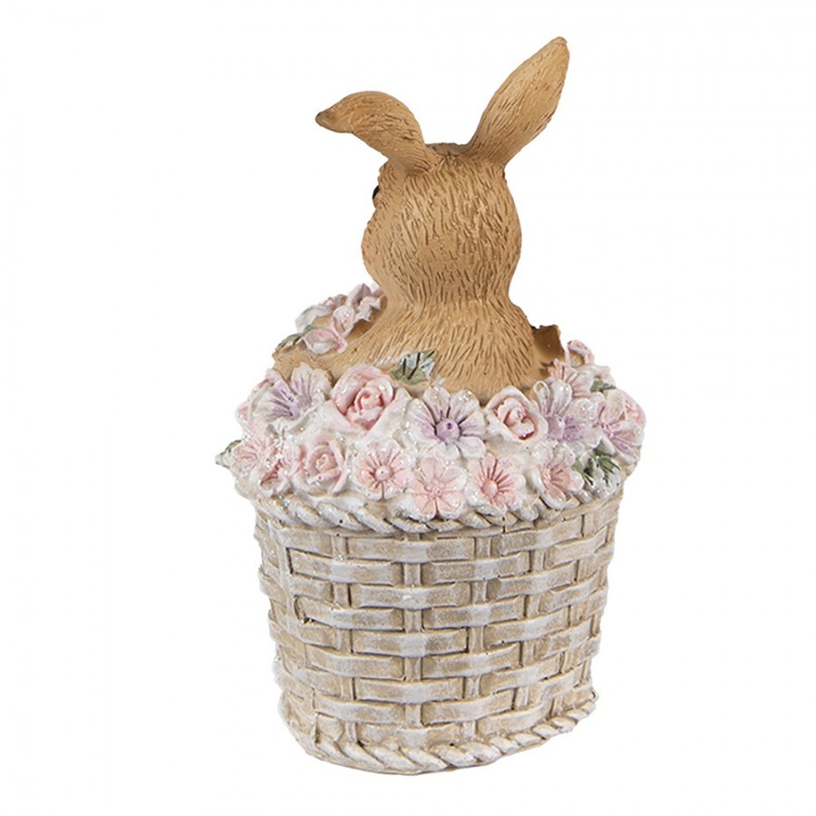 CLAYRE CONIGLIO CESTO DI FIORI