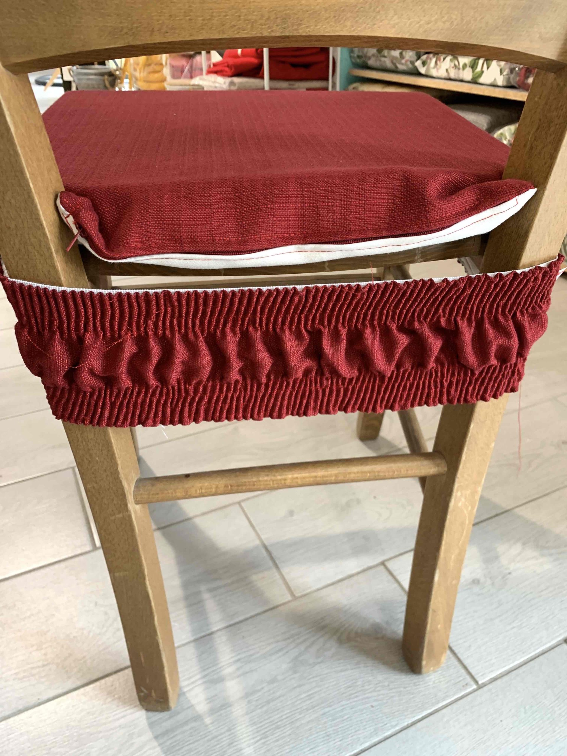 CUSCINO FORMA SEDIA SFODERABILE C/ELASTICO BORDEAUX