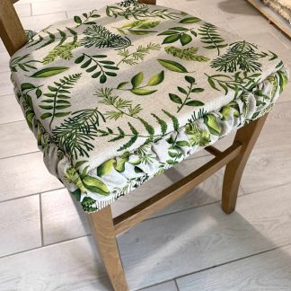 CUSCINO FORMA SEDIA SFODERABILE C/ELASTICO FOGLIE