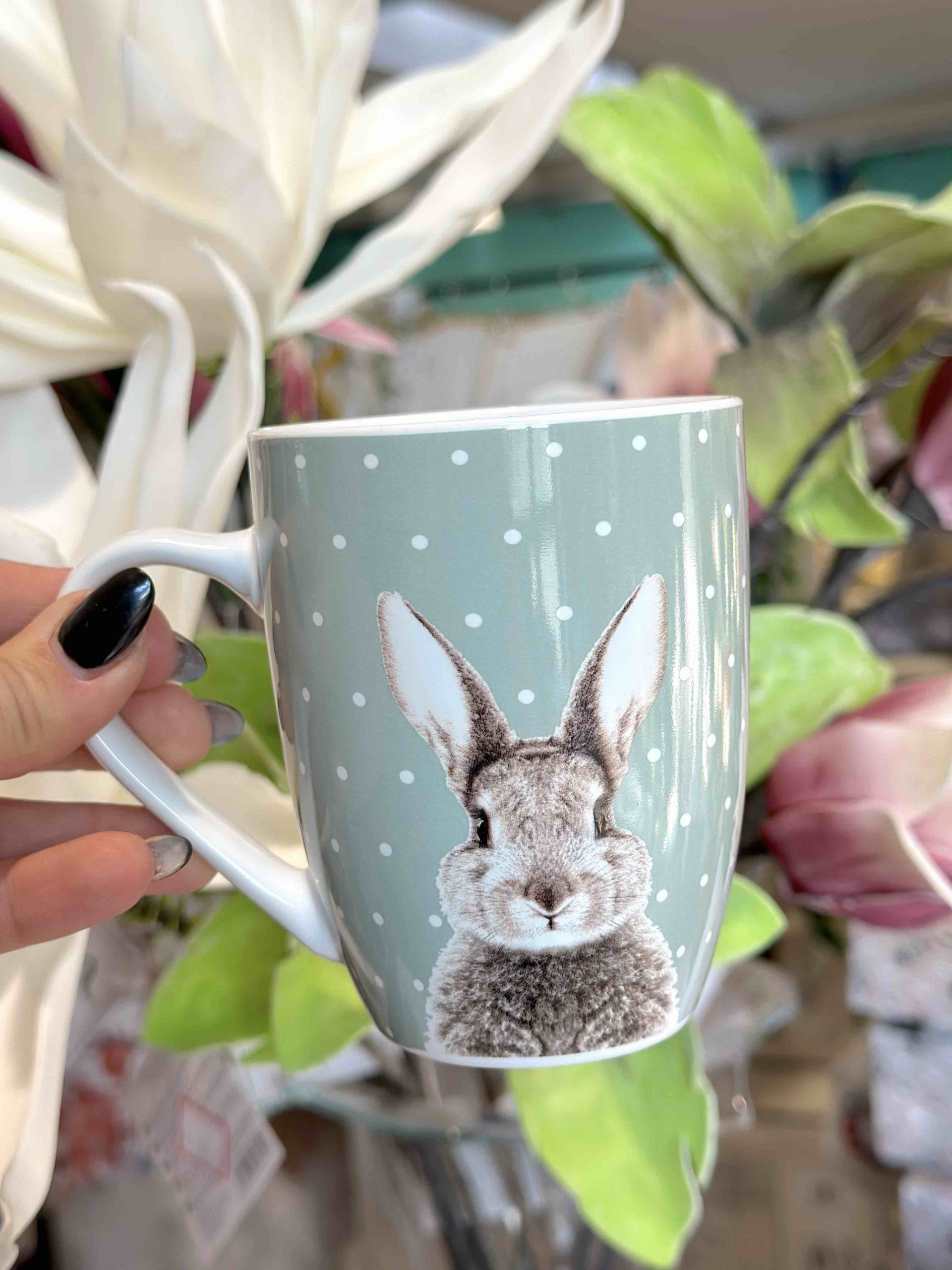 MUG CONIGLIO VERDE POIS