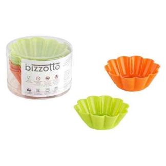 BIZZOTTO SET 6 STAMPI MUFFINS IN SILICONE FIORE