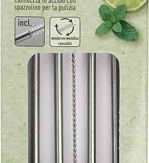 FACKELMANN CANNUCCIA IN ACCIAIO CON SPAZZOLINO