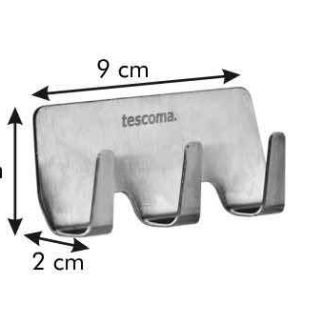 TESCOMA GANCIO TRIPLO ACCIAIO INOX