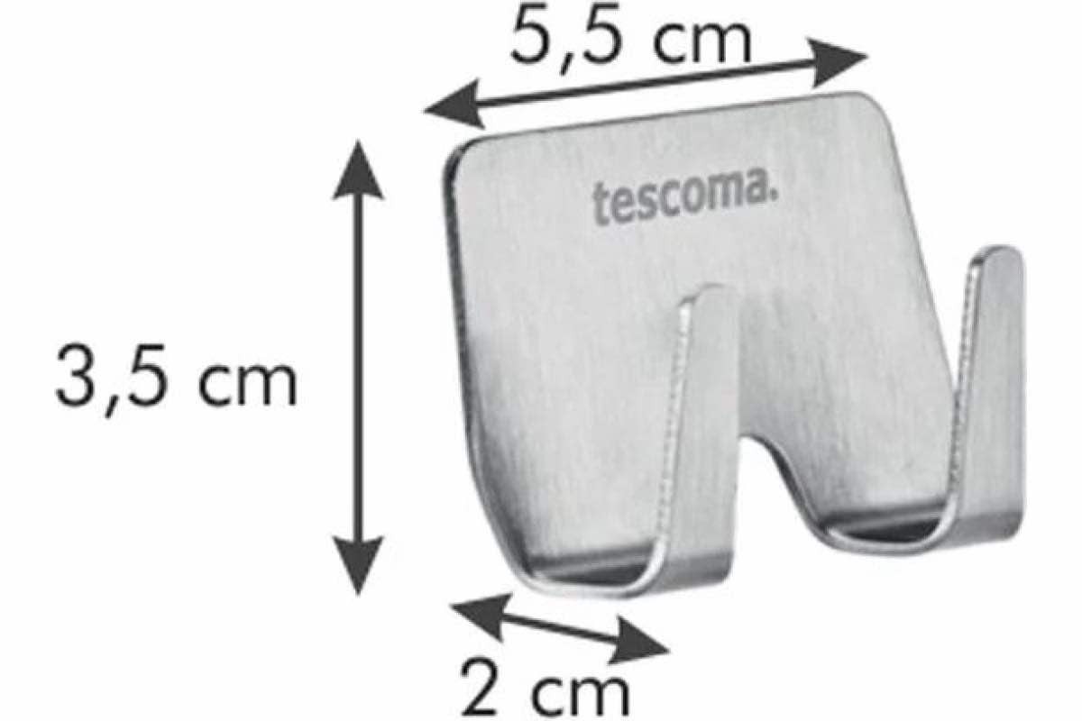 TESCOMA GANCIO DOPPIO ACCIAIO INOX