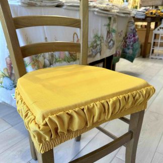 CUSCINO FORMA SEDIA C/ELASTICO GIALLO