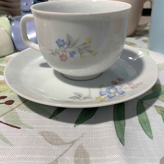 TAZZA THE' RETRO' FIORI AZZURRI