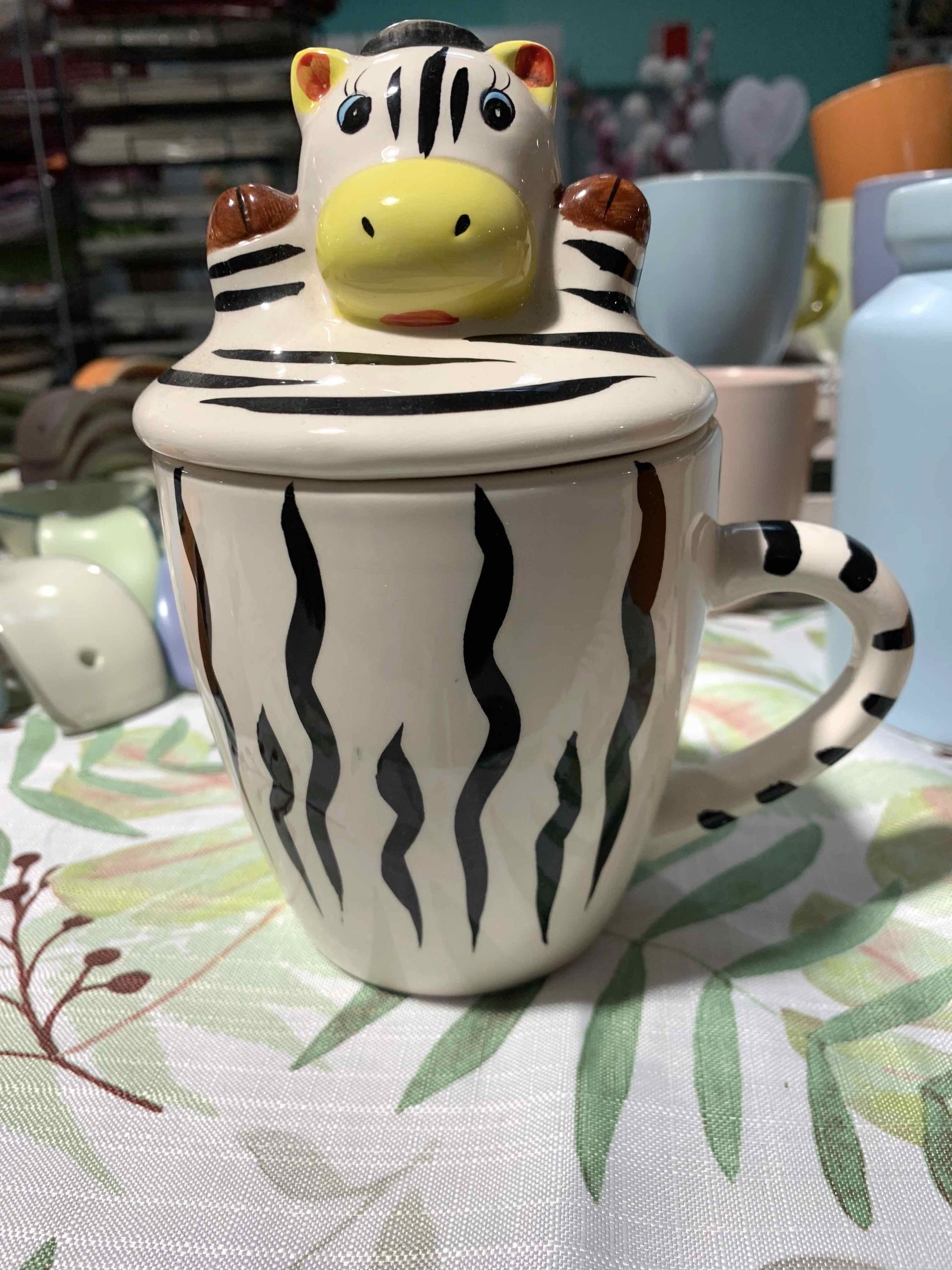 TAZZA C/COPERCHIO ZEBRA