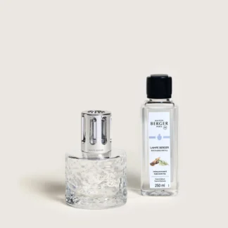 Lampe Berger - Cofanetto MIRAGE Trasparente + 250ml Thé Blanc Pureté