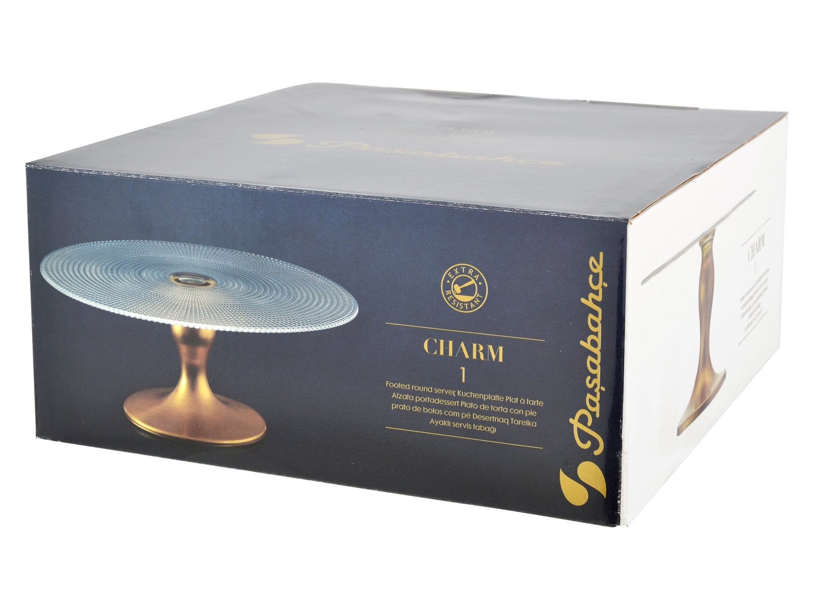 CHARM ALZATA PIATTO DESSERT GAMBO ORO