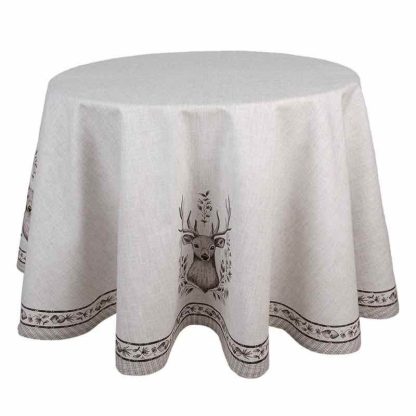 CLAYRE & EEF TOVAGLIA ROTONDA 170CM CERVO GRIGIO