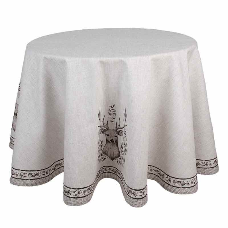 CLAYRE & EEF TOVAGLIA ROTONDA 170CM CERVO GRIGIO