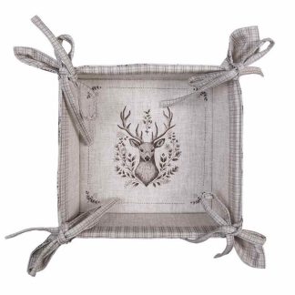 CLAYRE & EEF CESTINO PORTAPANE CERVO GRIGIO