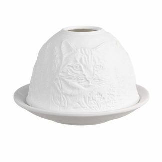 CLAYRE & EEF PORTACANDELA GATTO PORCELLANA